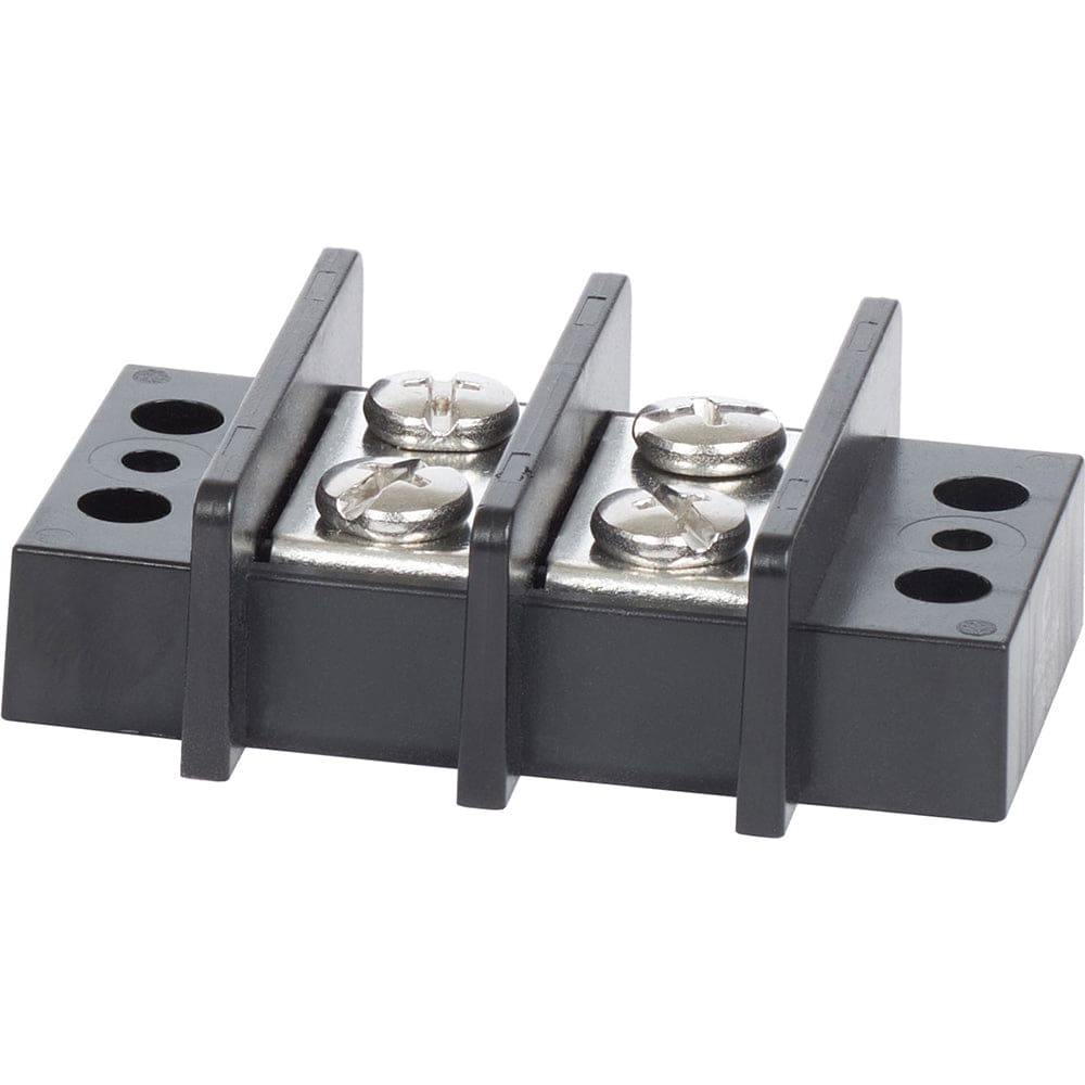 Blue Sea 2602 Terminal Block 65AMP - 2 Circuit (Pack of 3) - Electrical | Busbars Connectors & Insulators - Blue Sea Systems