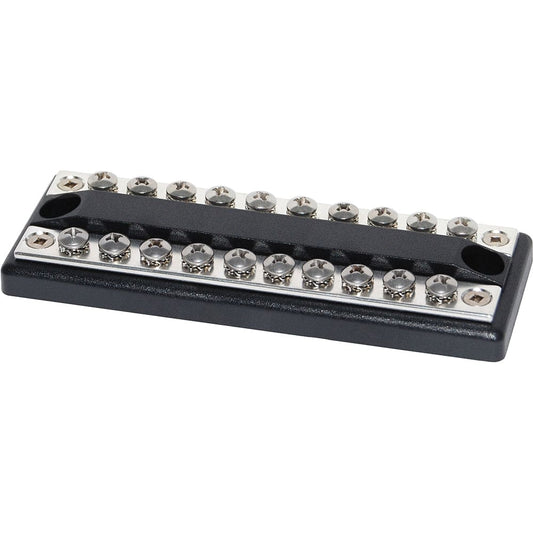 Blue Sea 2702 DualBus 100AMP Common BusBar 10 x 8-32 Screw Terminal - Electrical | Busbars Connectors & Insulators - Blue Sea Systems