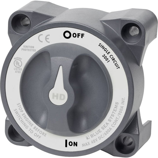 Blue Sea 3001 HD-Series Battery Switch Single Circuit ON/ OFF w/ AFD - Electrical | Battery Management - Blue Sea Systems