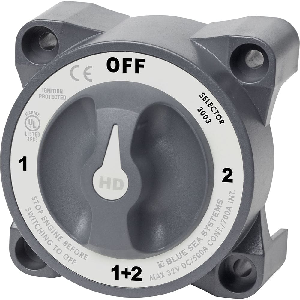 Blue Sea 3003 HD-Series Battery Switch Selector w/ Alternator Field Disconnect - Electrical | Battery Management - Blue Sea Systems