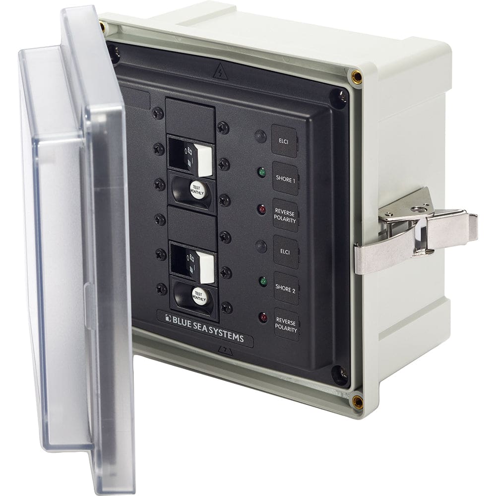 Blue Sea 3117 - SMS Panel Enclosure w/ 2 ELCI (30A) - 120V AC - Electrical | Electrical Panels - Blue Sea Systems