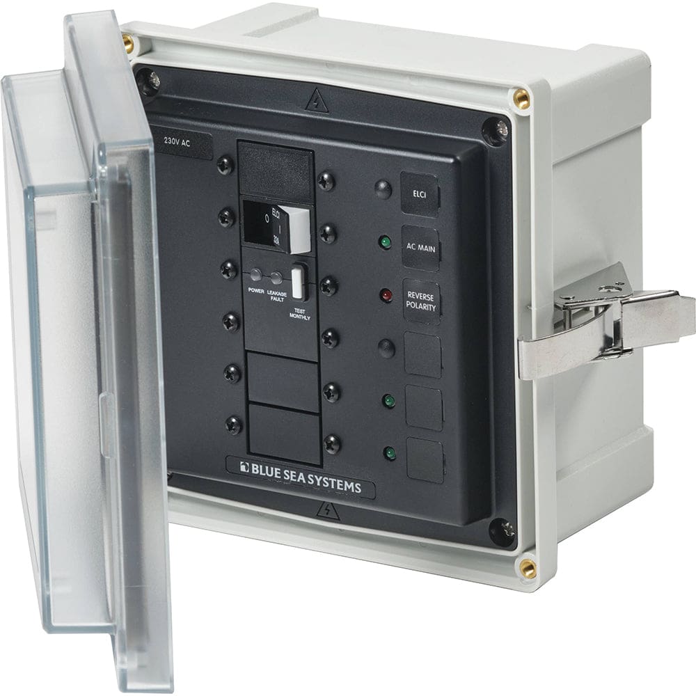 Blue Sea 3123 - SMS Panel Enclosure w/ ELCI (32A) & 3 Blanks - 230V AC - Electrical | Electrical Panels - Blue Sea Systems