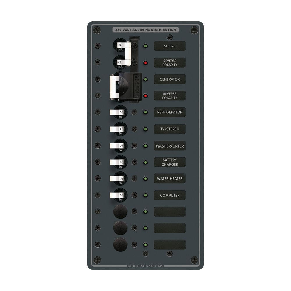Blue Sea 3566 AC Toggle Source Selector (230V) - 2 Sources + 9 Positions - Electrical | Electrical Panels - Blue Sea Systems