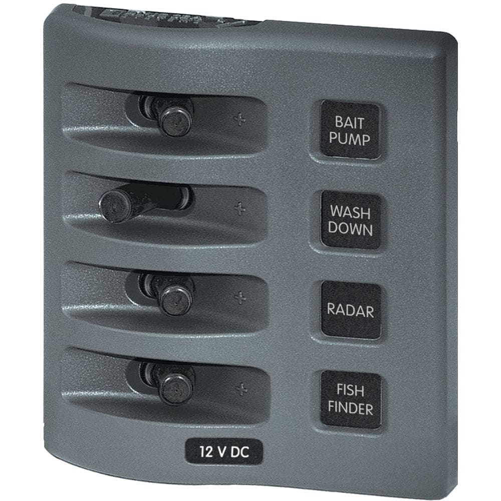 Blue Sea 4305 WeatherDeck® 12V DC Waterproof Switch Panel - 4 Posistion - Electrical | Electrical Panels - Blue Sea Systems
