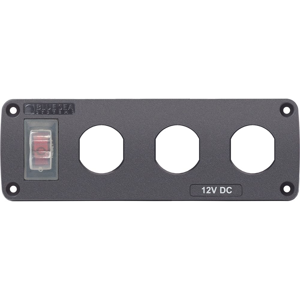 Blue Sea 4367 Water Resistant USB Accessory Panel - 15A Circuit Breaker 3x Blank Apertures - Electrical | Accessories - Blue Sea Systems