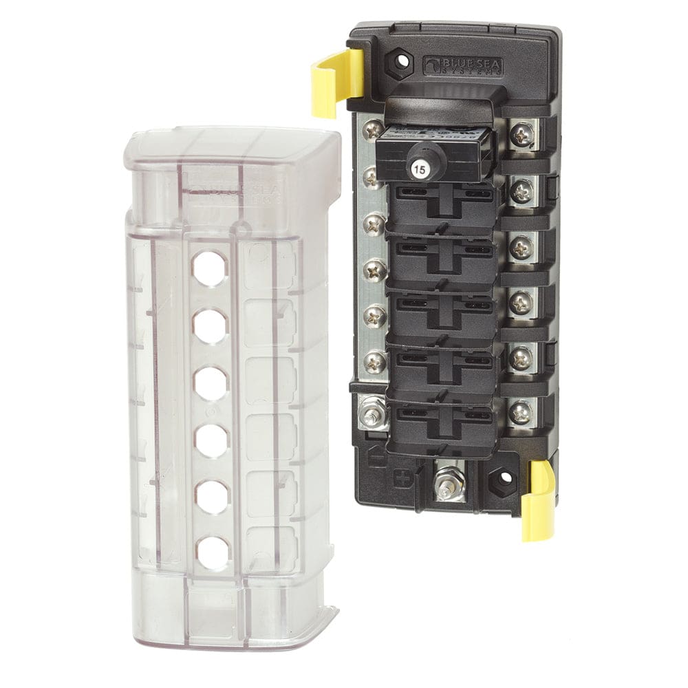 Blue Sea 5052 ST CLB Circuit Breaker Block - 6 Position w/ Negative Bus - Electrical | Circuit Breakers - Blue Sea Systems