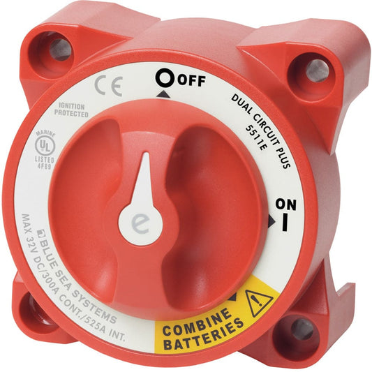 Blue Sea 5511e e-Series Dual Circuit Plus Battery Switch - Electrical | Battery Management - Blue Sea Systems