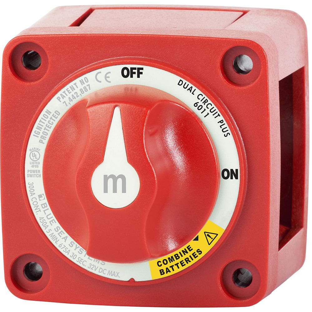 Blue Sea 6011 m-Series (Mini) Battery Switch Dual Circuit Plus - Electrical | Battery Management - Blue Sea Systems
