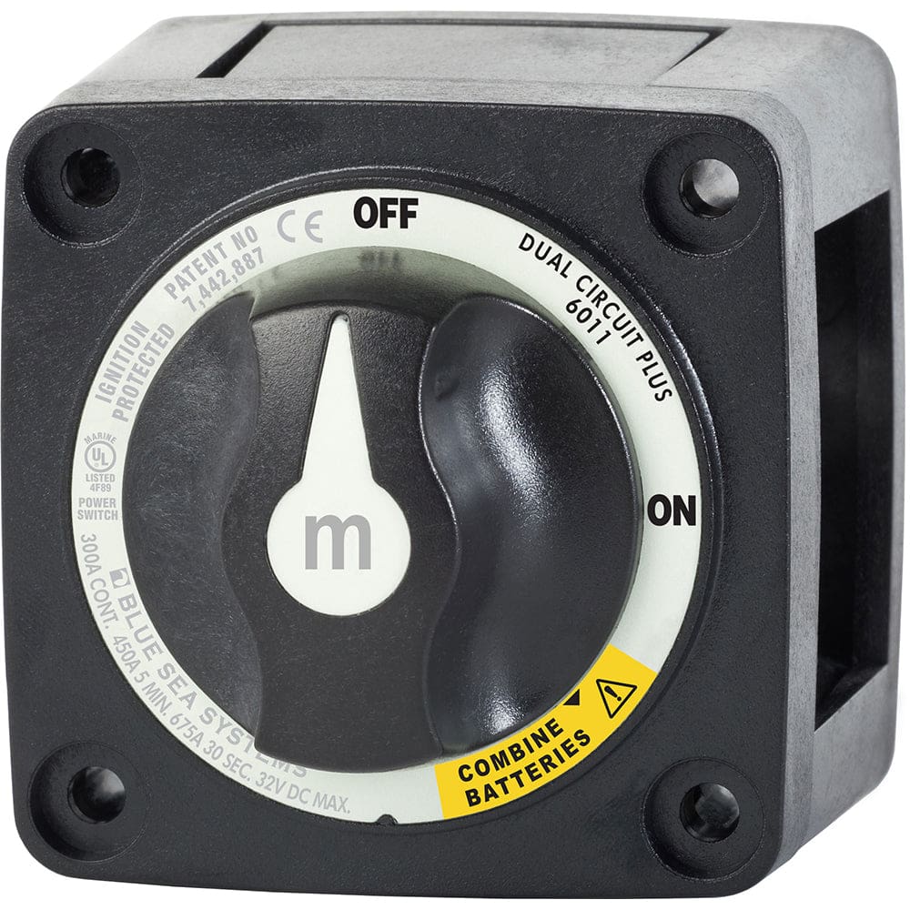 Blue Sea 6011200 m-Series Battery Switch Dual Circuit Plus - Black - Electrical | Battery Management - Blue Sea Systems