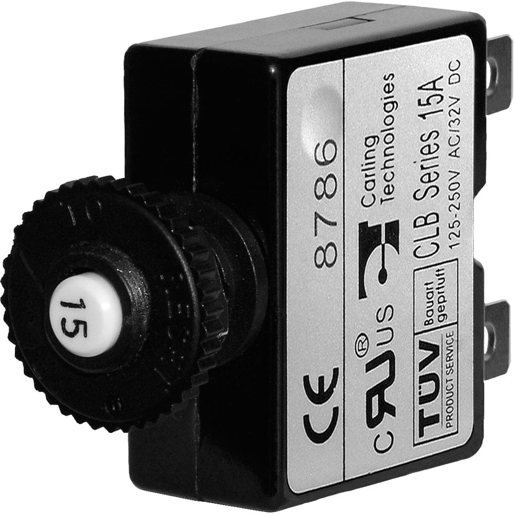 Blue Sea 7056 15A Push Button Thermal with Quick Connect Terminals (Pack of 5) - Electrical | Circuit Breakers - Blue Sea Systems