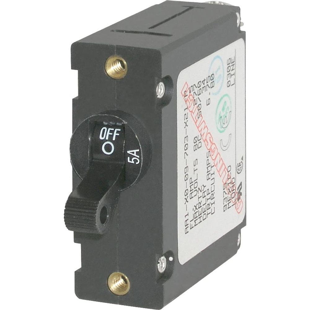 Blue Sea 7200 AC / DC Single Pole Magnetic World Circuit Breaker - 5 Amp - Electrical | Circuit Breakers - Blue Sea Systems