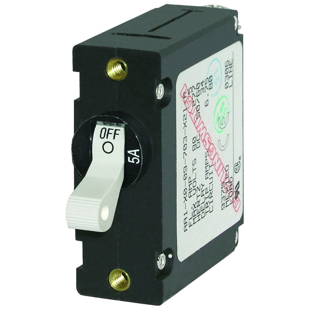 Blue Sea 7202 AC/ DC Single Pole Magnetic World Circuit Breaker - 5AMP - Electrical | Circuit Breakers - Blue Sea Systems