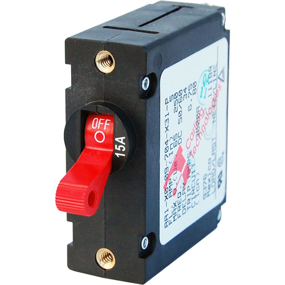 Blue Sea 7209 AC / DC Single Pole Magnetic World Circuit Breaker - 15 Amp - Electrical | Circuit Breakers - Blue Sea Systems