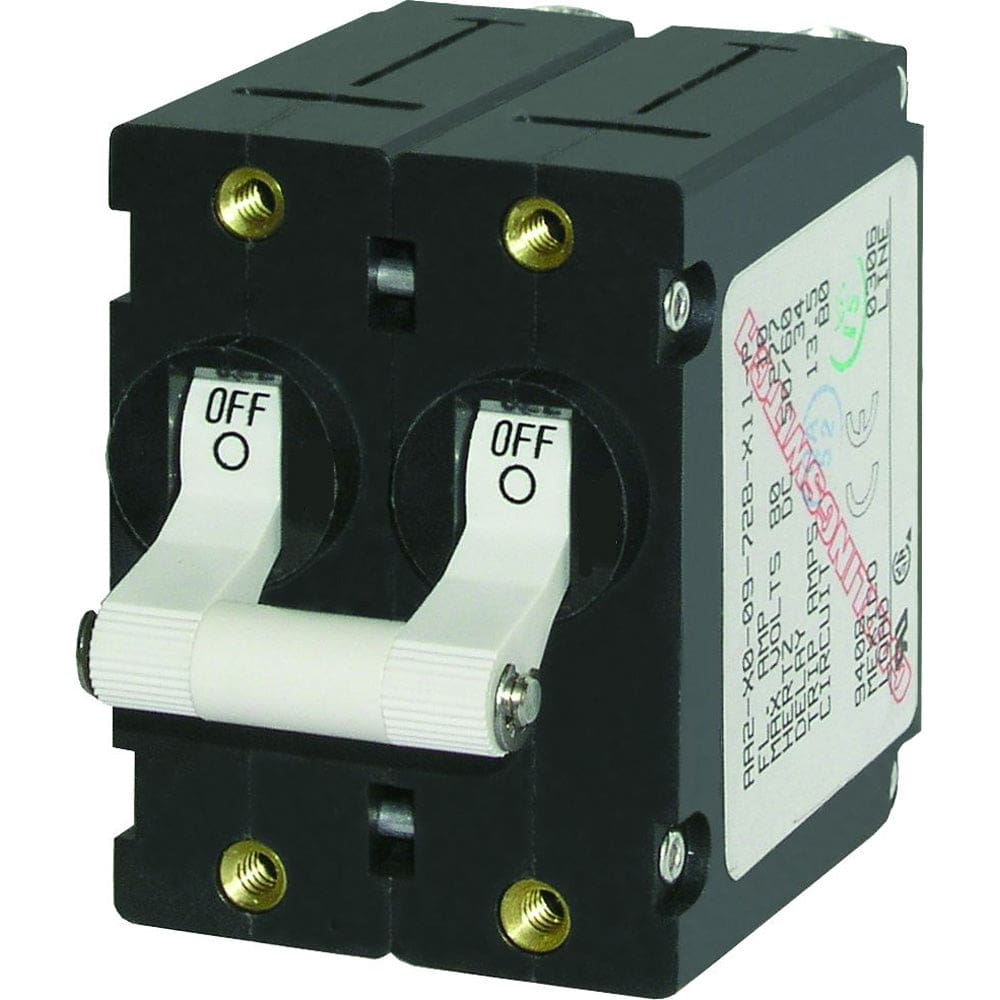 Blue Sea 7233 A-Series Double Pole Toggle - 10AMP - White - Electrical | Circuit Breakers - Blue Sea Systems