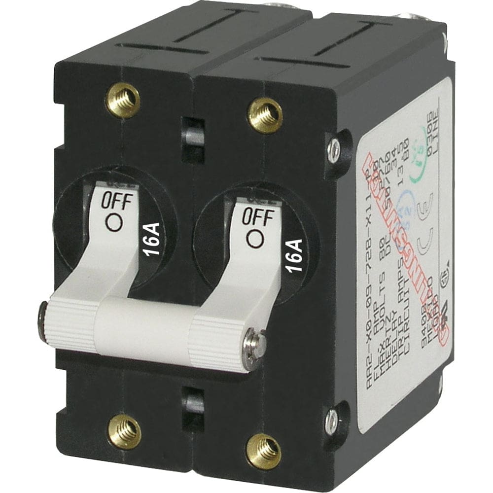 Blue Sea 7294 A-Series Double Pole Toggle - 16A - White - Electrical | Circuit Breakers - Blue Sea Systems