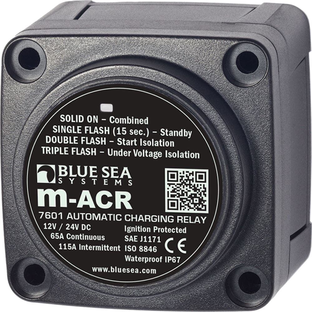 Blue Sea 7601 DC Mini ACR Automatic Charging Relay - 65 Amp - Electrical | Battery Management - Blue Sea Systems