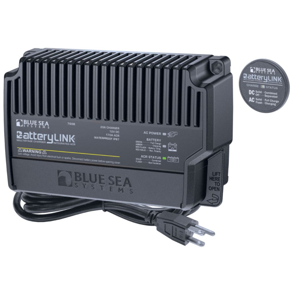 Blue Sea 7608 BatteryLink® Charger (North America) - 12V - 20Amp - 2 Bank - Electrical | Battery Chargers - Blue Sea Systems