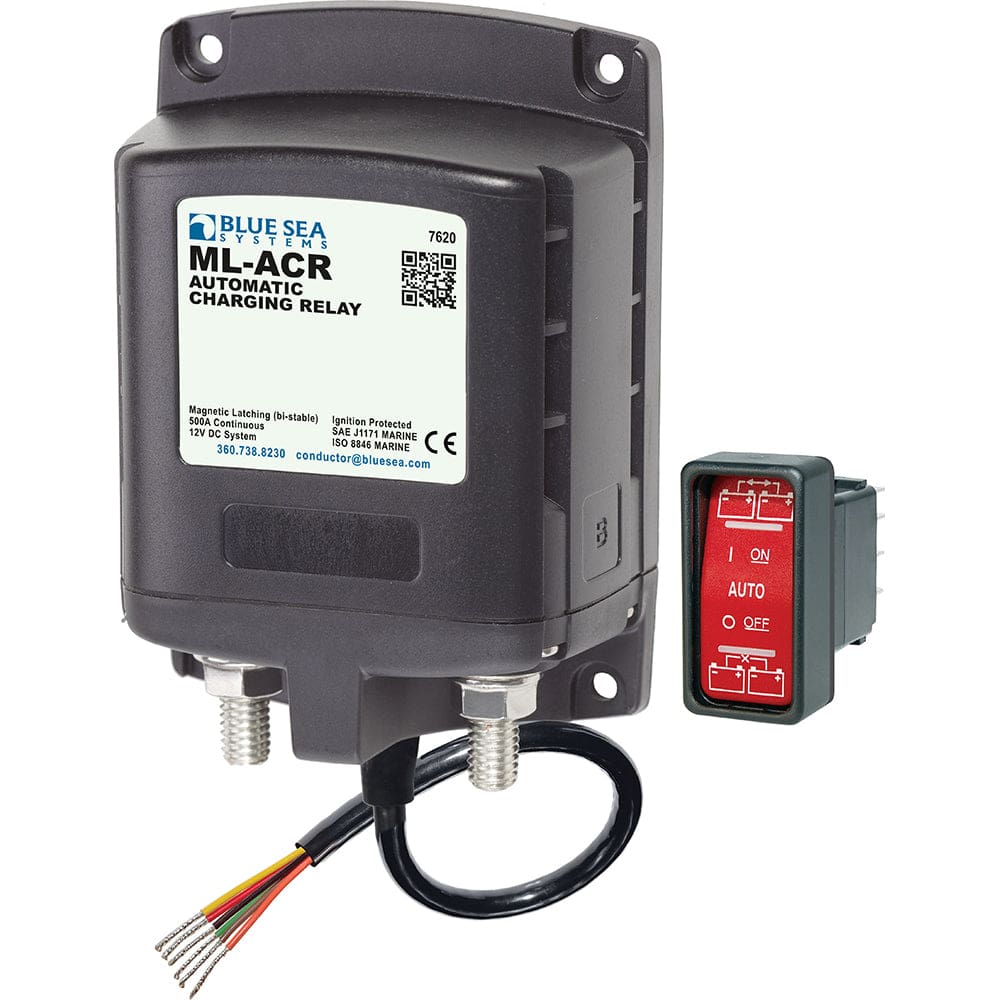 Blue Sea 7620 ML-Series Automatic Charging Relay (Magnetic Latch) 12VDC - Electrical | Battery Management - Blue Sea Systems