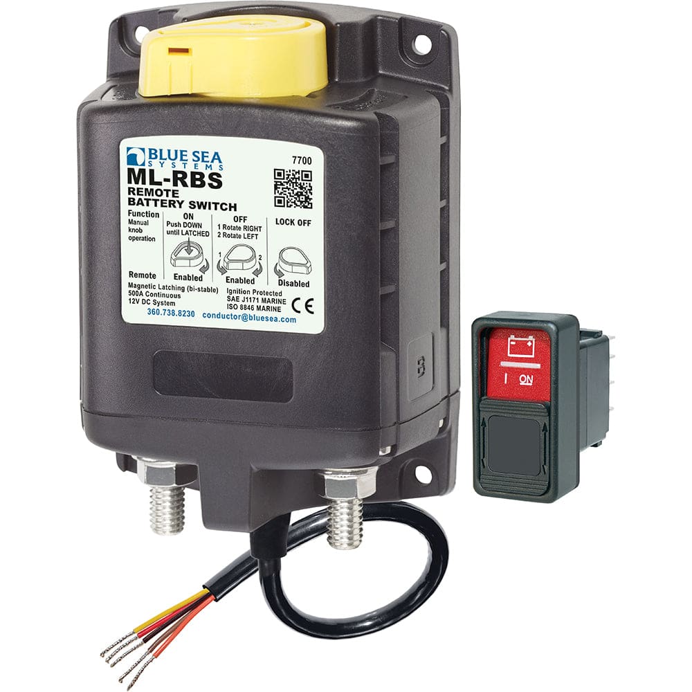 Blue Sea 7700 ML-Series Remote Battery Switch w/ Manual Control 12VDC - Electrical | Battery Management - Blue Sea Systems