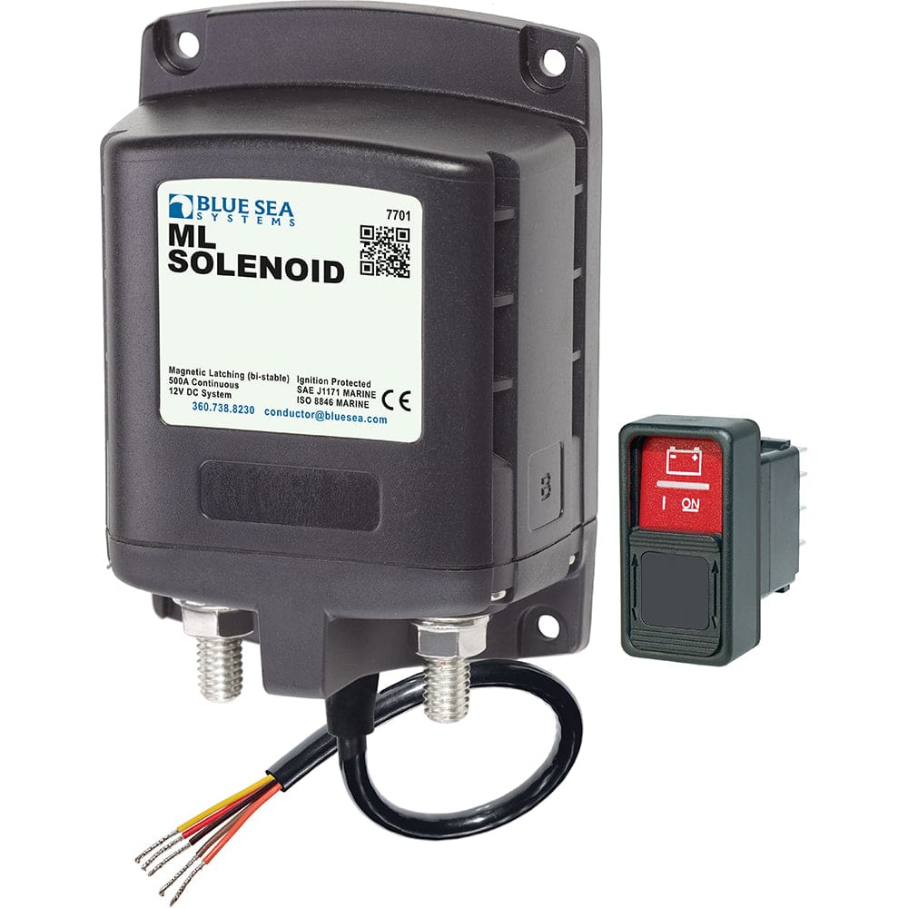 Blue Sea 7701 ML-Series Solenoid w/ Contura Switch 12VDC - Electrical | Battery Management - Blue Sea Systems