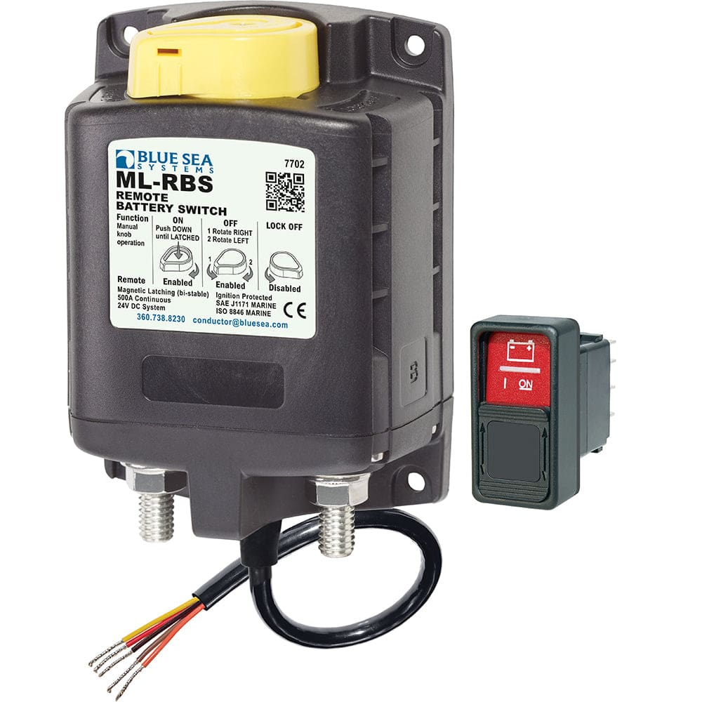 Blue Sea 7702 ML-Series Remote Battery Switch w/ Manual Control 24V DC - Electrical | Battery Management - Blue Sea Systems