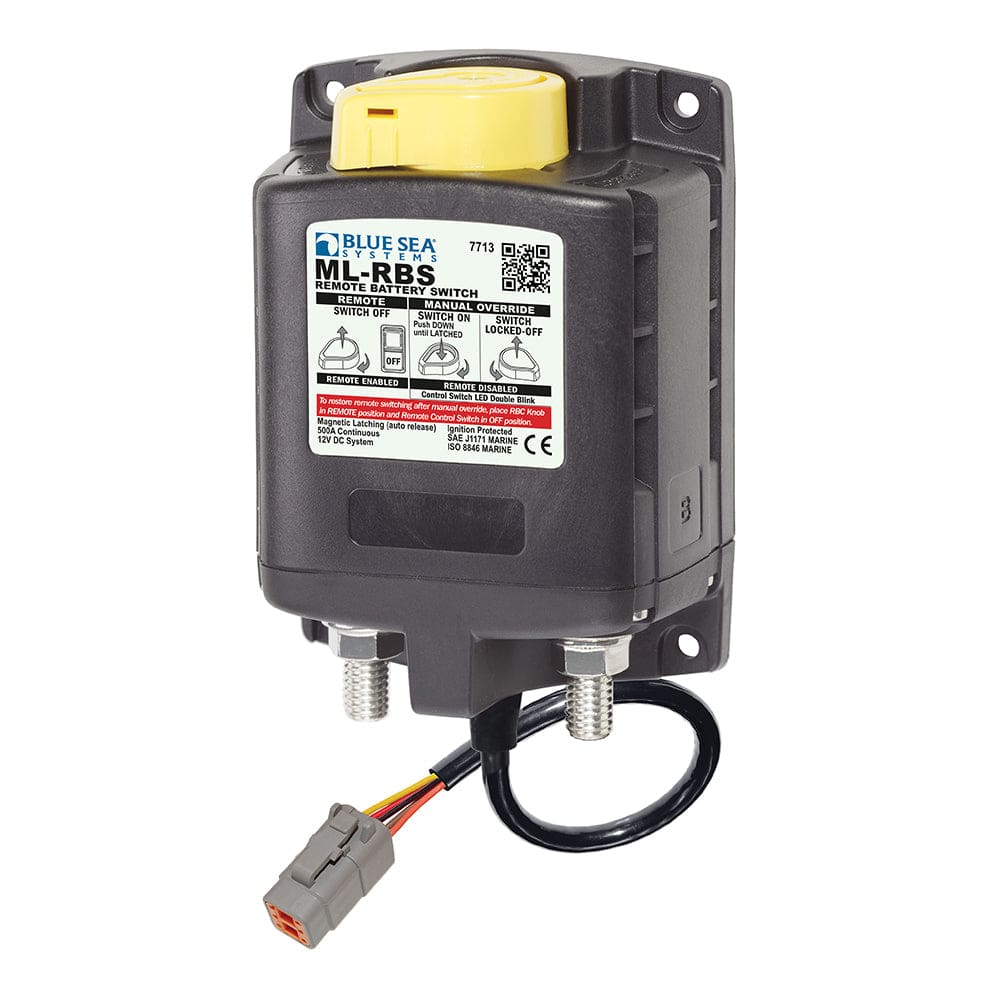 Blue Sea 7713100 ML-RBS Remote Battery Switch w/ Manual Control Auto Release & Deutsch Connector - 12V - Electrical | Battery Management -