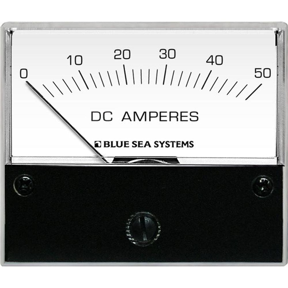Blue Sea 8022 DC Analog Ammeter - 2-3/ 4 Face 0-50 AMP DC - Electrical | Meters & Monitoring - Blue Sea Systems