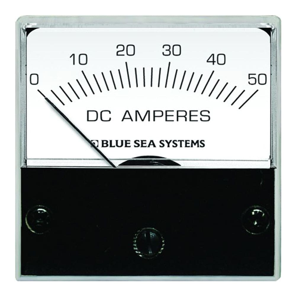 Blue Sea 8041 DC Analog Micro Ammeter - 2 Face 0-50 Amperes DC - Electrical | Meters & Monitoring - Blue Sea Systems
