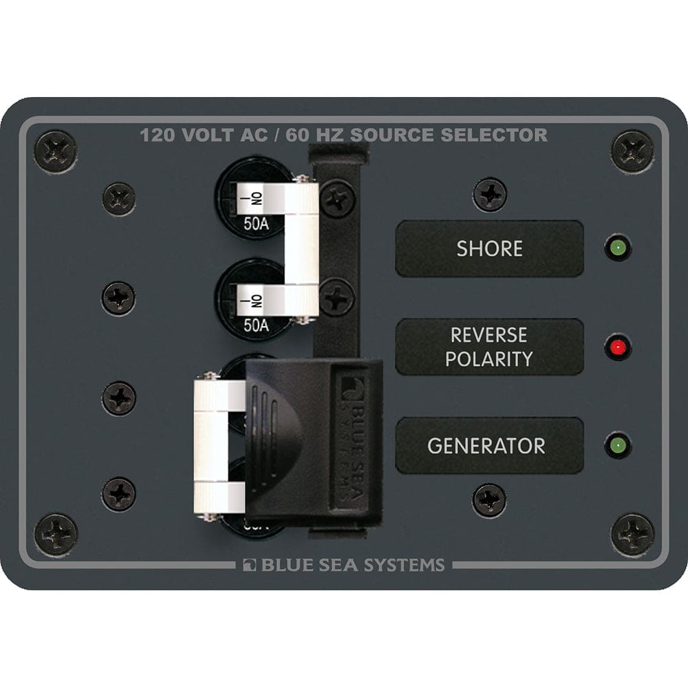 Blue Sea 8061 AC Toggle Source Selector 120V AC - 50AMP - Electrical | Electrical Panels - Blue Sea Systems