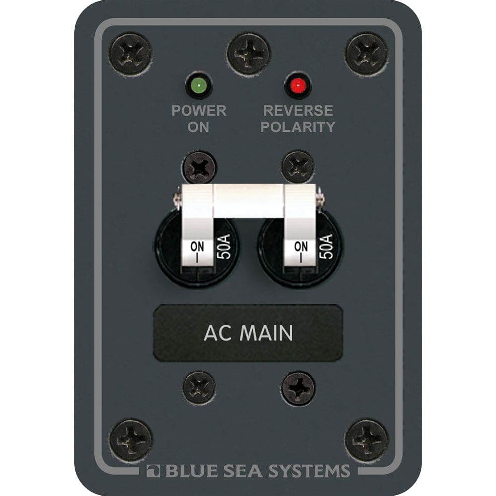 Blue Sea 8079 AC Main Only Circuit Breaker Panel - White Switches - Electrical | Electrical Panels - Blue Sea Systems