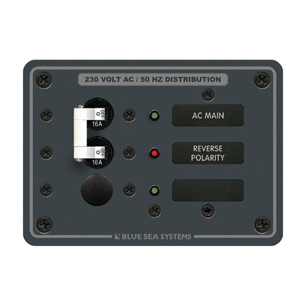 Blue Sea 8129 AC Main + Branch A-Series Toggle Circuit Breaker Panel (230V) - Main + 1 Position - Electrical | Electrical Panels - Blue Sea