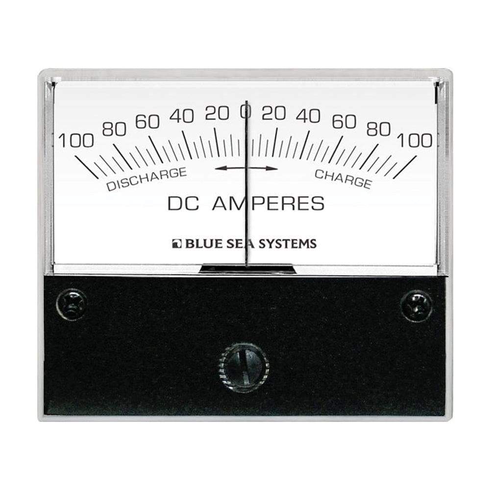 Blue Sea 8253 DC Zero Center Analog Ammeter - 2-3/ 4 Face 100-0-100 Amperes DC - Electrical | Meters & Monitoring - Blue Sea Systems