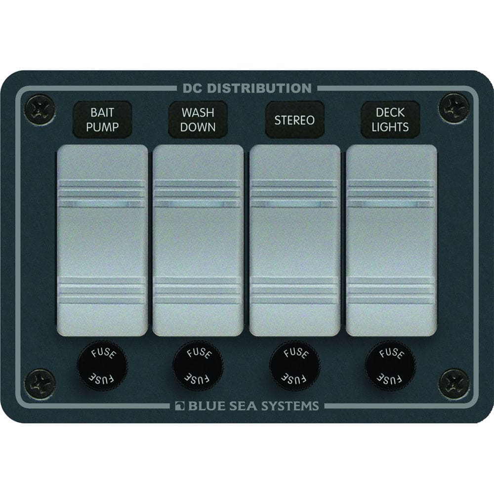 Blue Sea 8262 Waterproof Panel 4 Position - Slate Grey - Electrical | Electrical Panels - Blue Sea Systems
