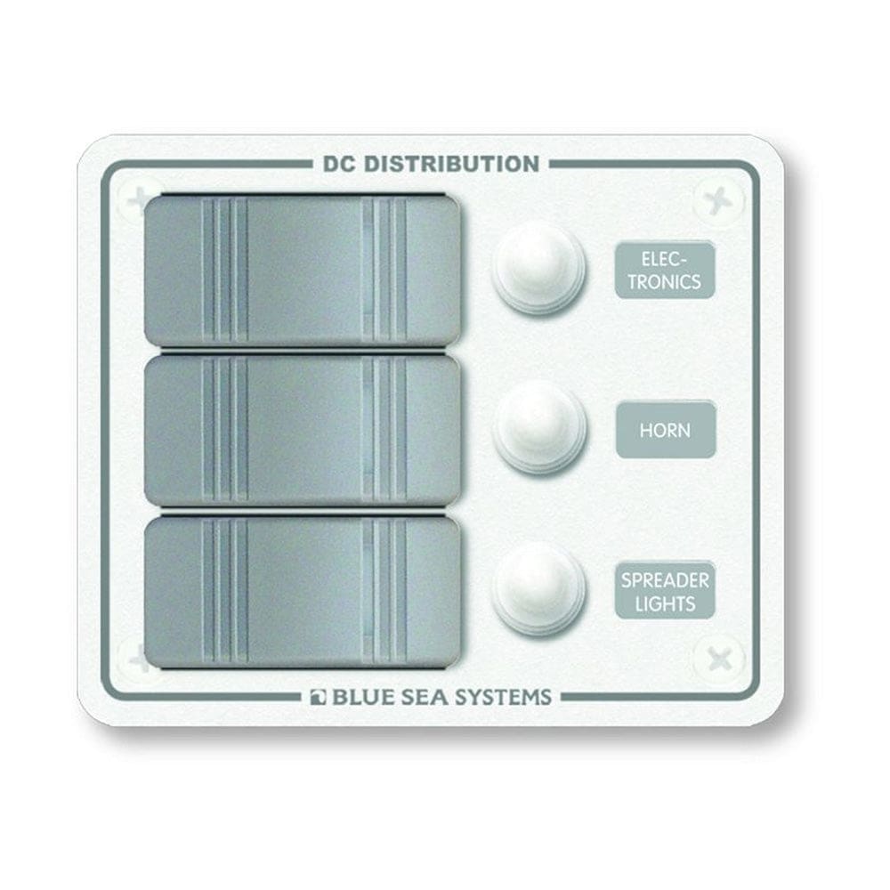 Blue Sea 8274 Water Resistant Panel - 3 Position - White - Vertical Mount - Electrical | Electrical Panels - Blue Sea Systems