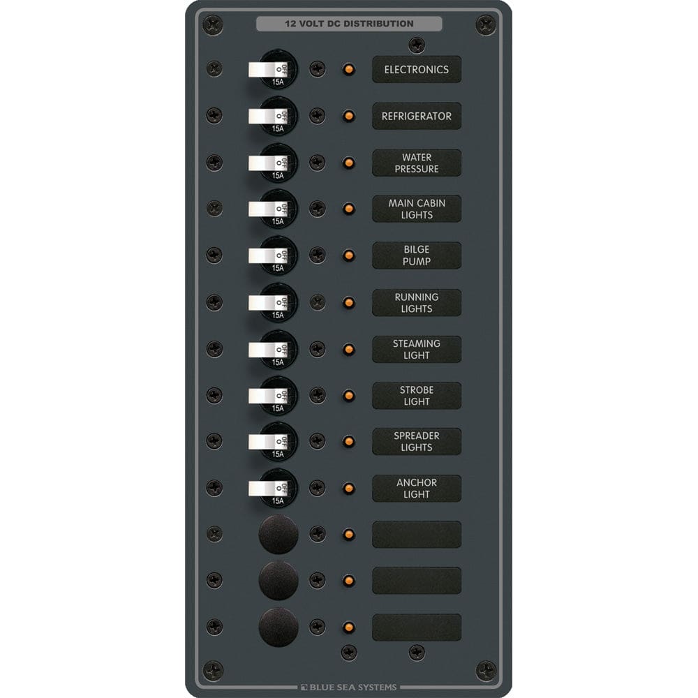 Blue Sea 8376 Panel DC 13 Position Vertical - Electrical | Electrical Panels - Blue Sea Systems