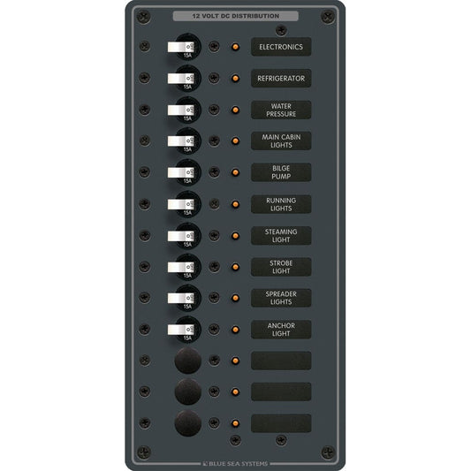 Blue Sea 8376 Panel DC 13 Position Vertical - Electrical | Electrical Panels - Blue Sea Systems