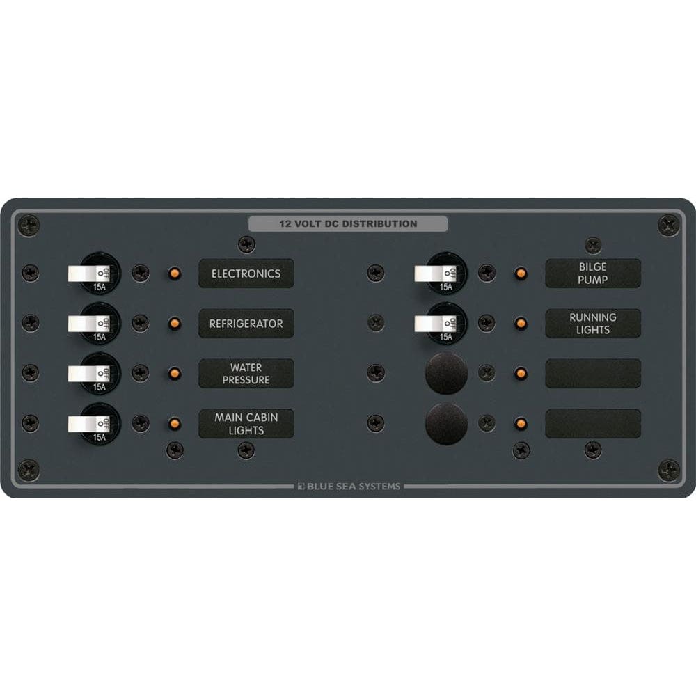 Blue Sea 8385 DC 8 Position Horizontal - Electrical | Electrical Panels - Blue Sea Systems