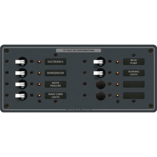 Blue Sea 8385 DC 8 Position Horizontal - Electrical | Electrical Panels - Blue Sea Systems