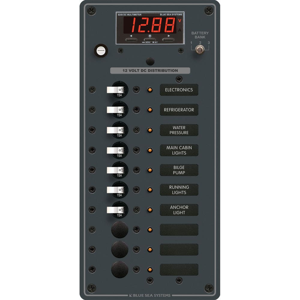 Blue Sea 8402 DC 10 Position w/ Multi-Function Meter - Electrical | Electrical Panels - Blue Sea Systems