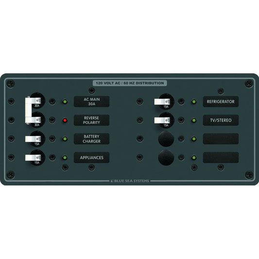 Blue Sea 8412 AC Main + 6 Positions - White - Electrical | Electrical Panels - Blue Sea Systems