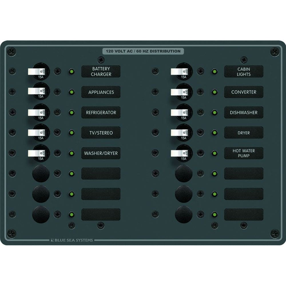 Blue Sea 8462 AC 2 Sources + 9 Positions - Electrical | Electrical Panels - Blue Sea Systems