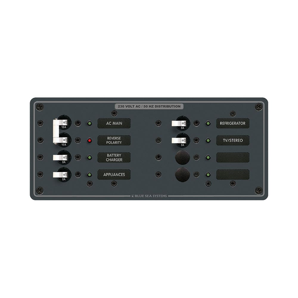 Blue Sea 8512 Breaker Panel - AC Main + 6 Position - White - Electrical | Electrical Panels - Blue Sea Systems