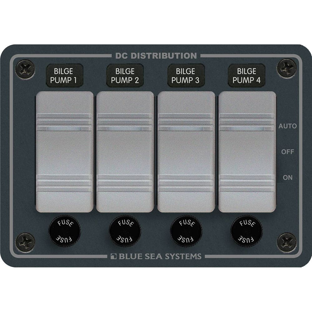 Blue Sea 8666 Contura 4 Bilge Pump Control Panel - Electrical | Switches & Accessories - Blue Sea Systems