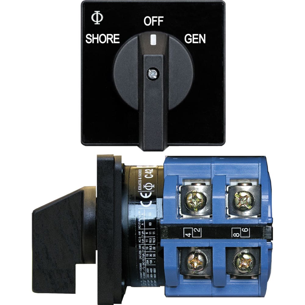Blue Sea 9011 Switch AV 120VAC 65A OFF +2 Positions - Electrical | Switches & Accessories - Blue Sea Systems