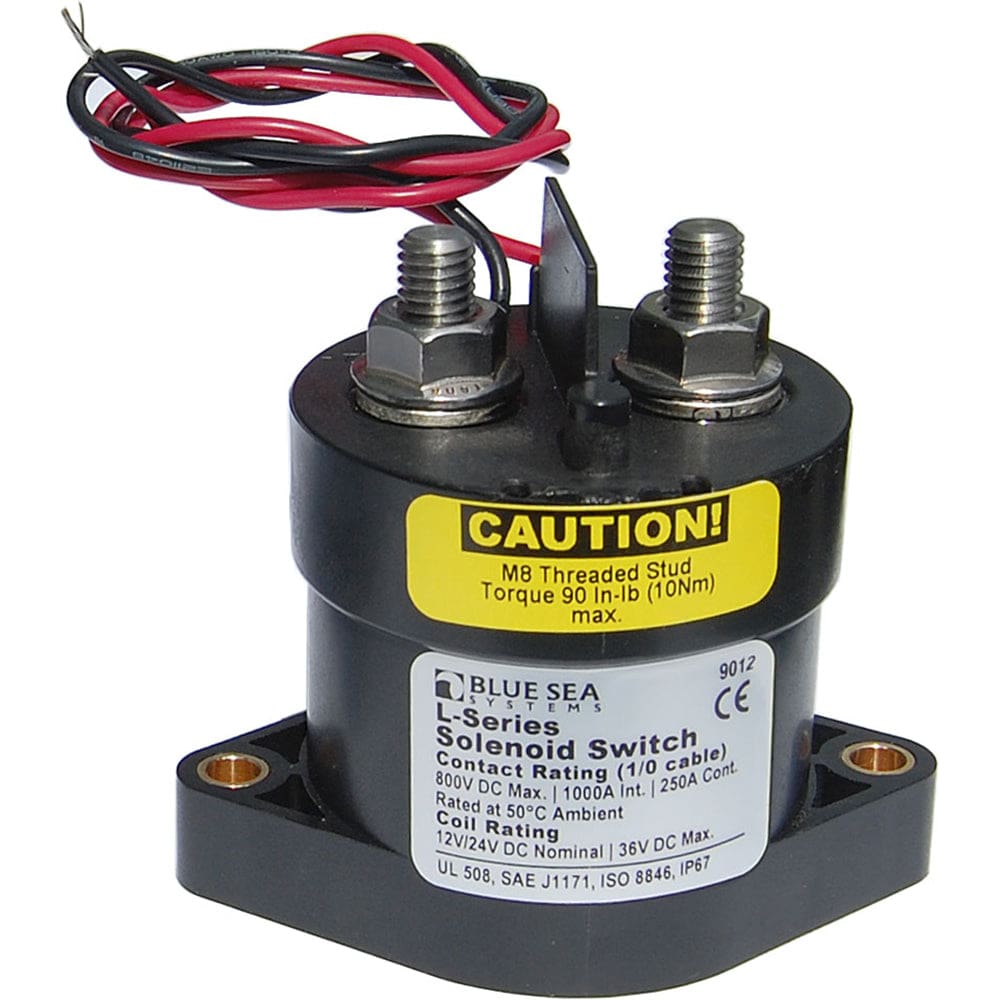 Blue Sea 9012 L Solenoid Switch - 12-24VDC - 250A - Electrical | Battery Management - Blue Sea Systems