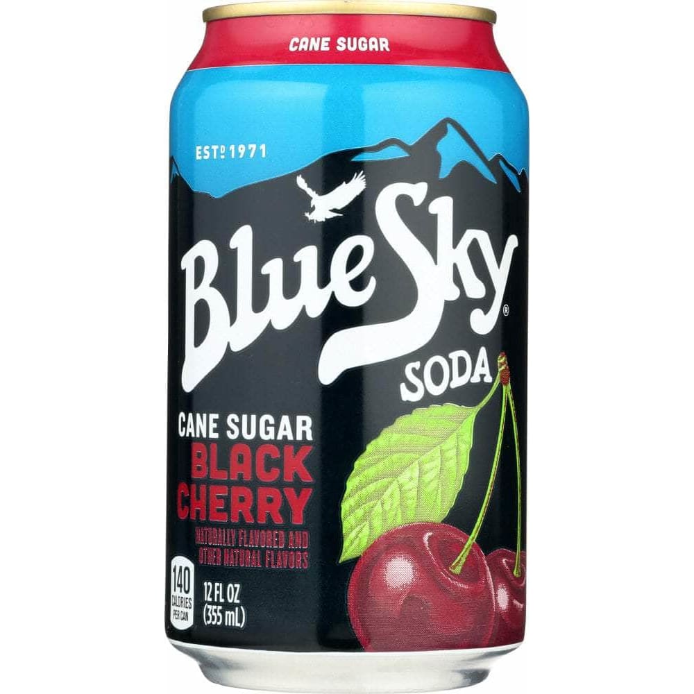 Blue Sky Blue Sky Cane Sugar Soda Black Cherry 6-12oz, 72 oz