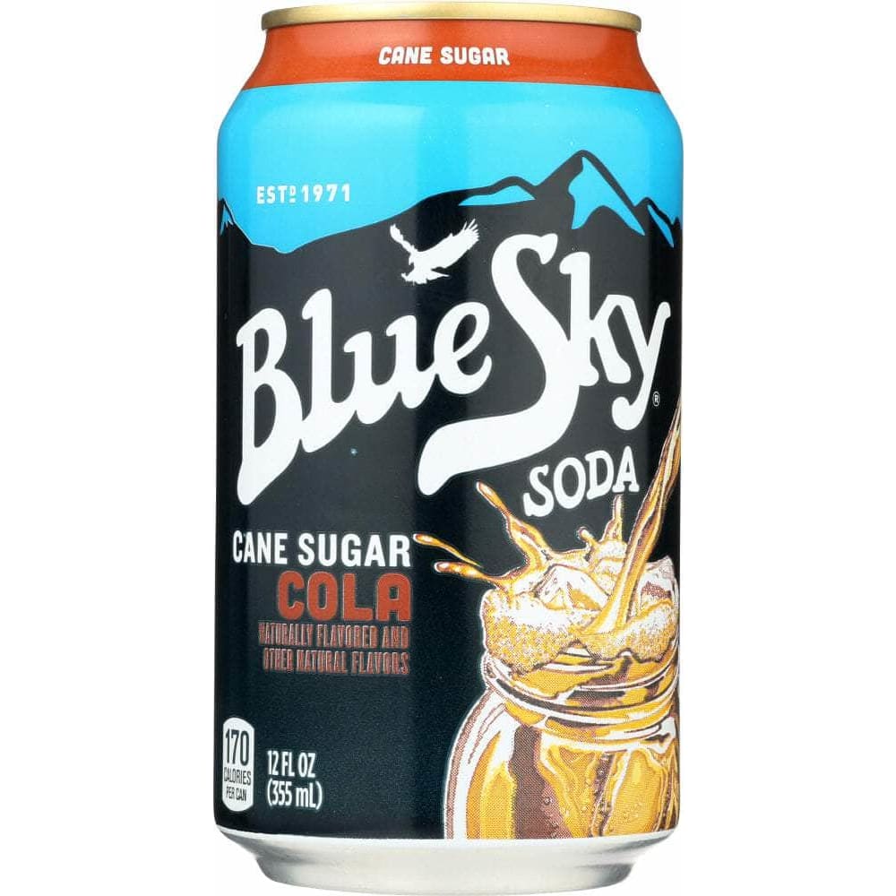 Blue Sky Blue Sky Cane Sugar Soda Cola 6-12oz, 72 oz