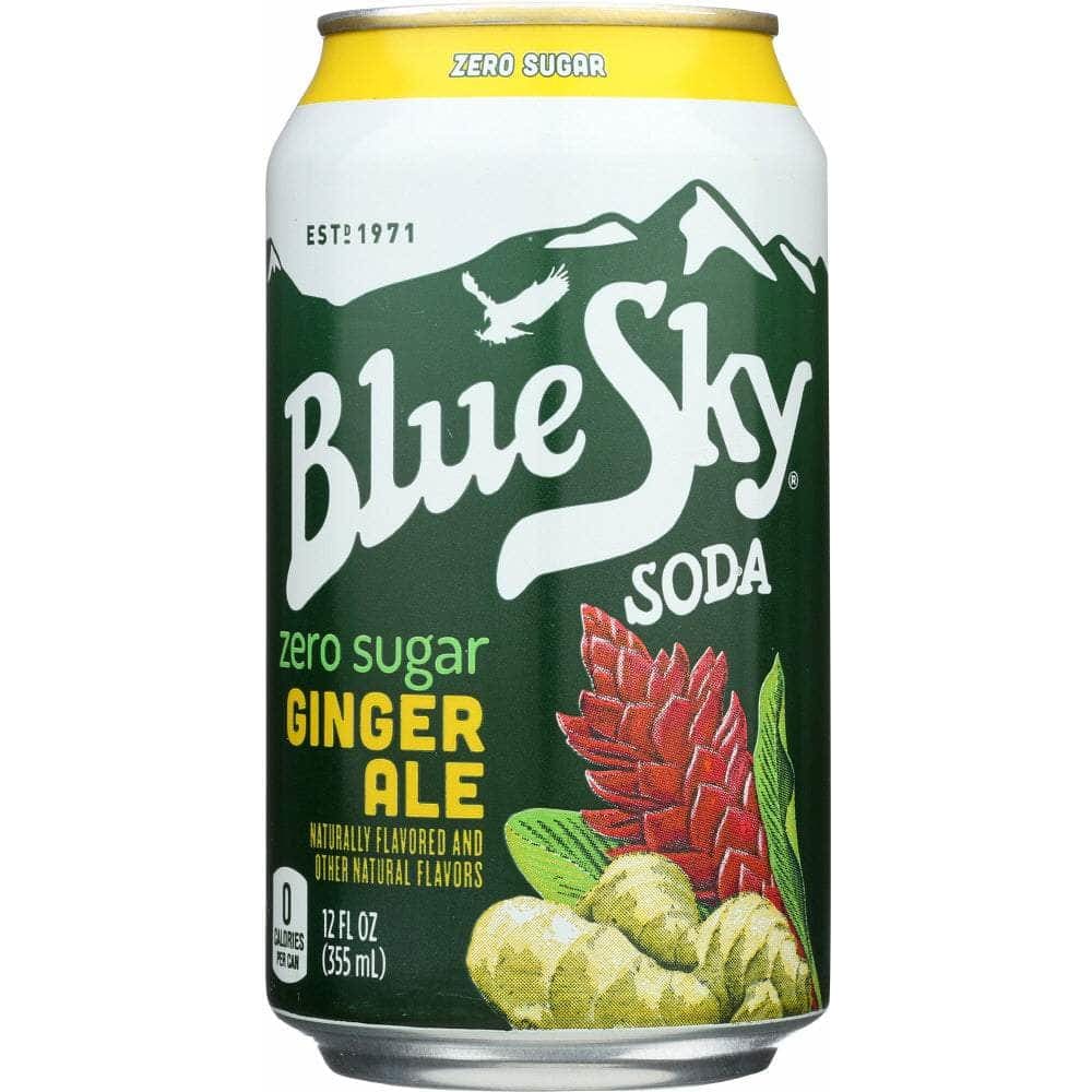 Blue Sky Blue Sky Zero Sugar Soda Ginger Ale 6-12oz, 72 oz