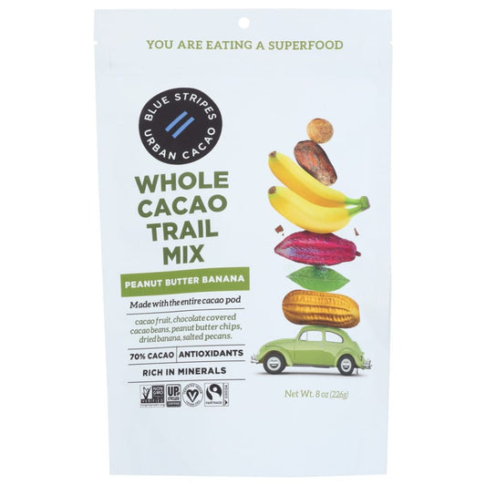 BLUE STRIPES: Trail Mix Peanut Butter Banana 8 OZ (Pack of 3) - Fruit Snacks - BLUE STRIPES