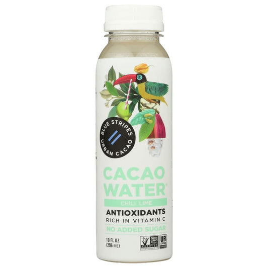 BLUE STRIPES: Water Cacao Chili Lime 10 FO (Pack of 5) - Grocery > Beverages > Water > Sparkling Water - BLUE STRIPES